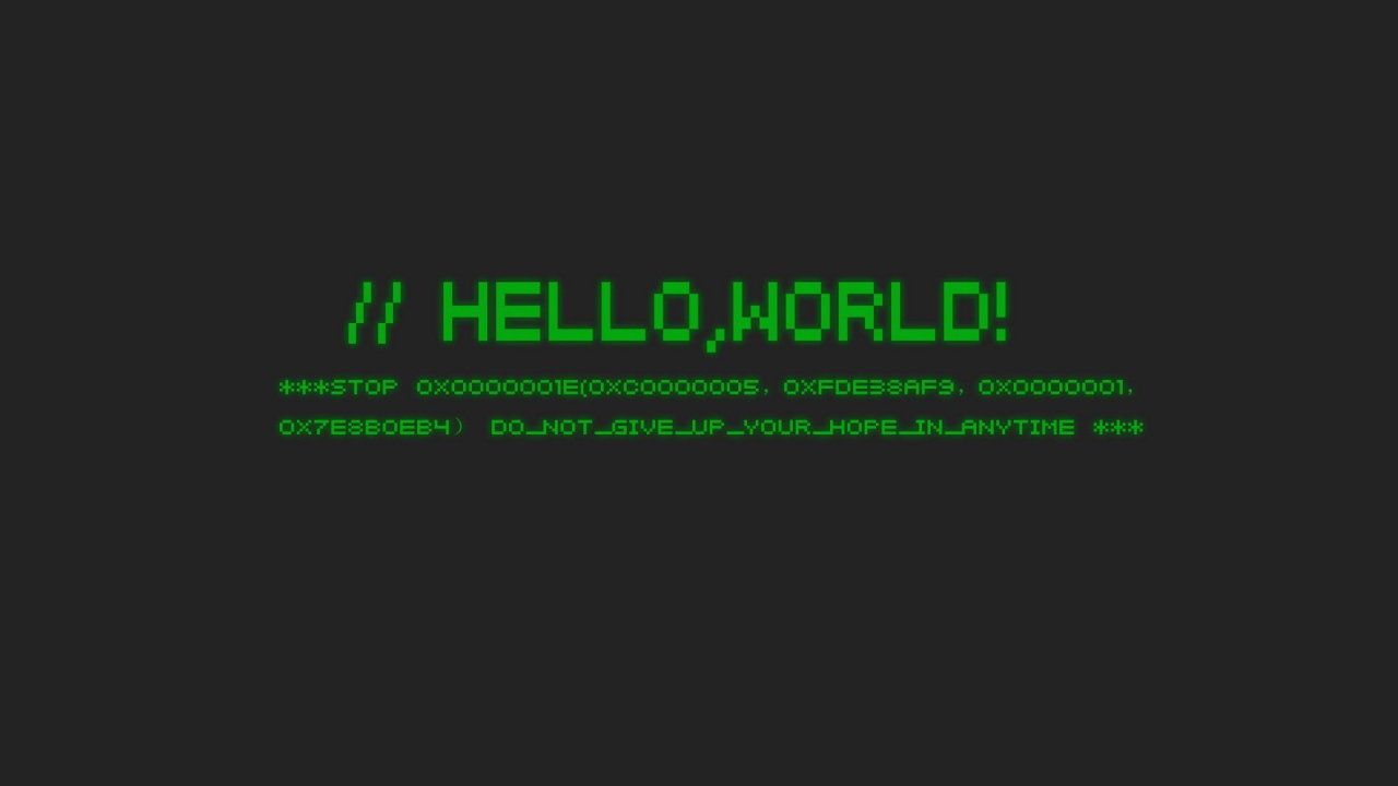 Фон Убунту, программа Привет мир