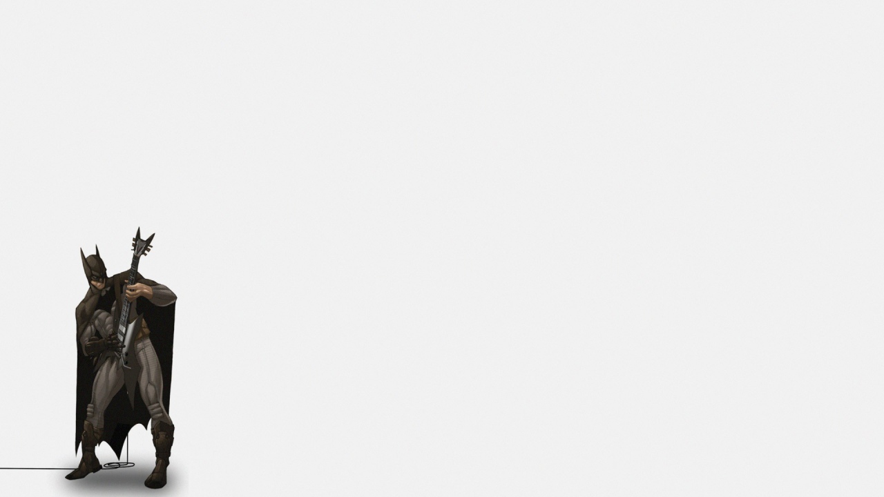 Бетман в черном, серый фон