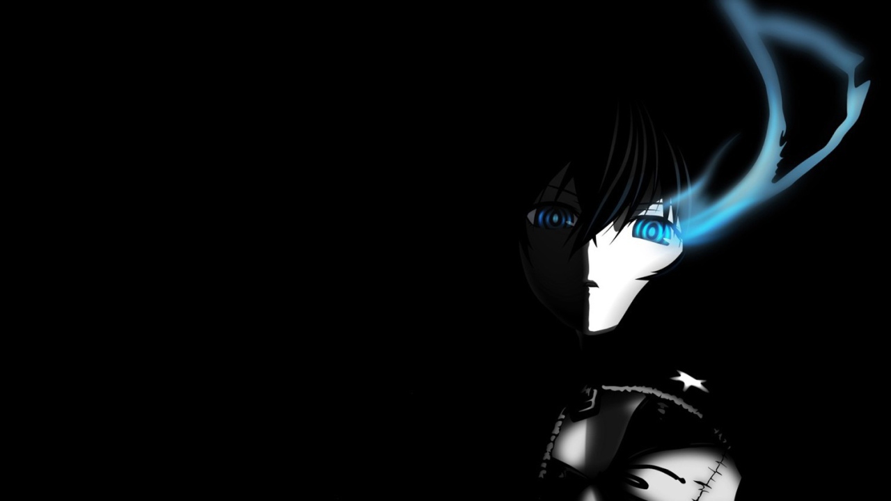 Черный фон аниме Black Rock Shooter