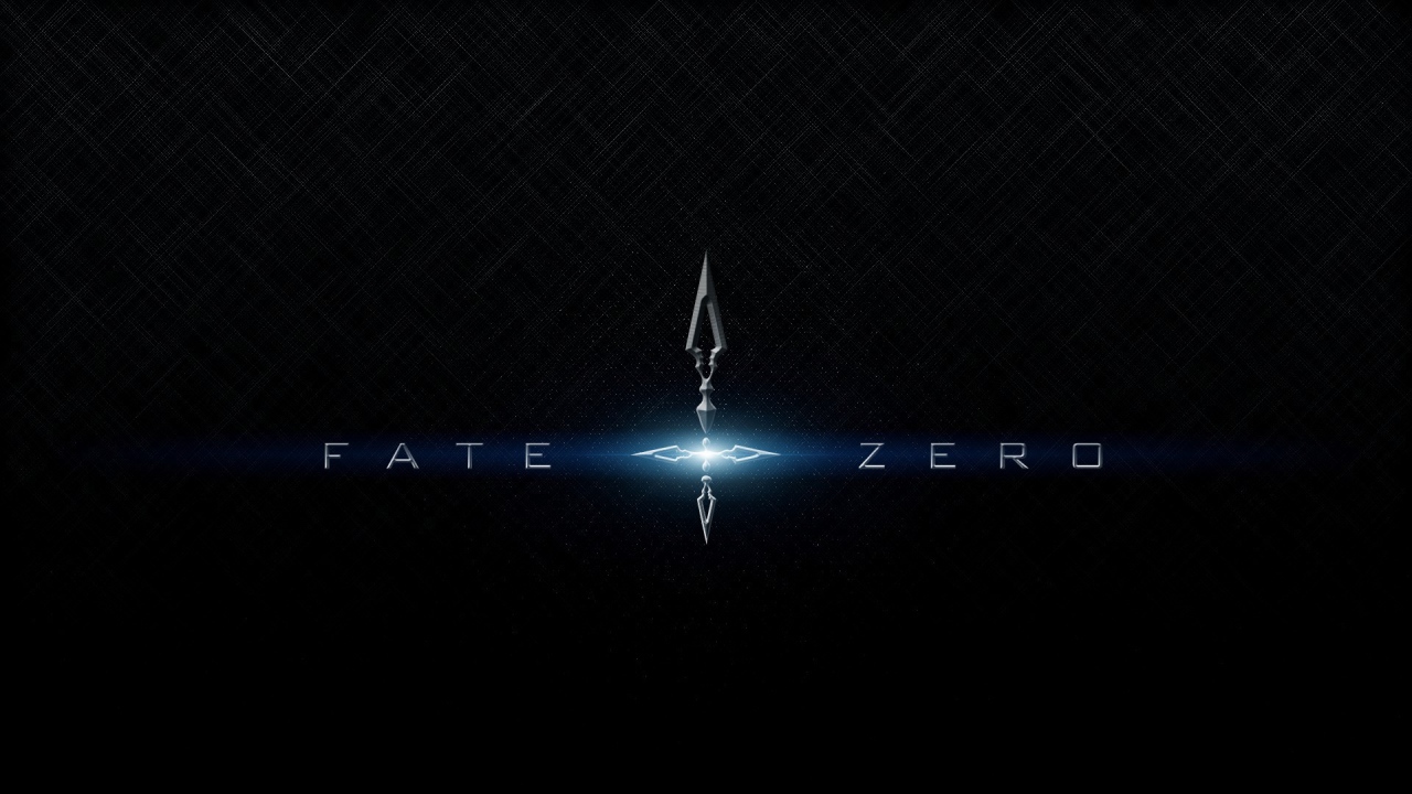 Голубые буквы, аниме Fate-Zero