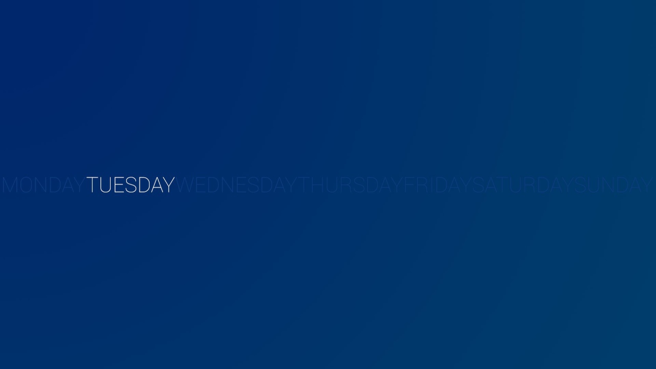 День недели вторник