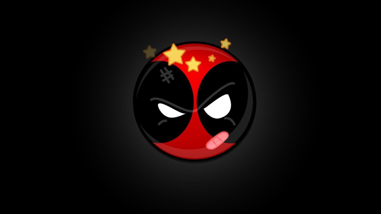 Глаза Дэдпула, черный фон