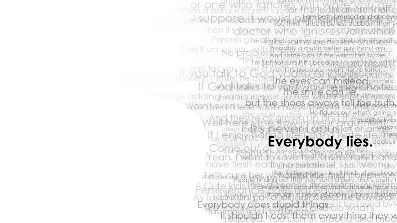 Все лгут, белый фон