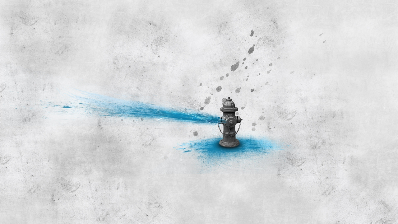 Фонтан из пожарного крана