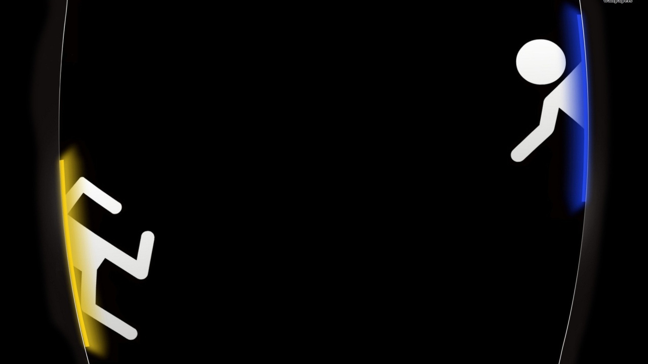 Переход через портал, черный фон