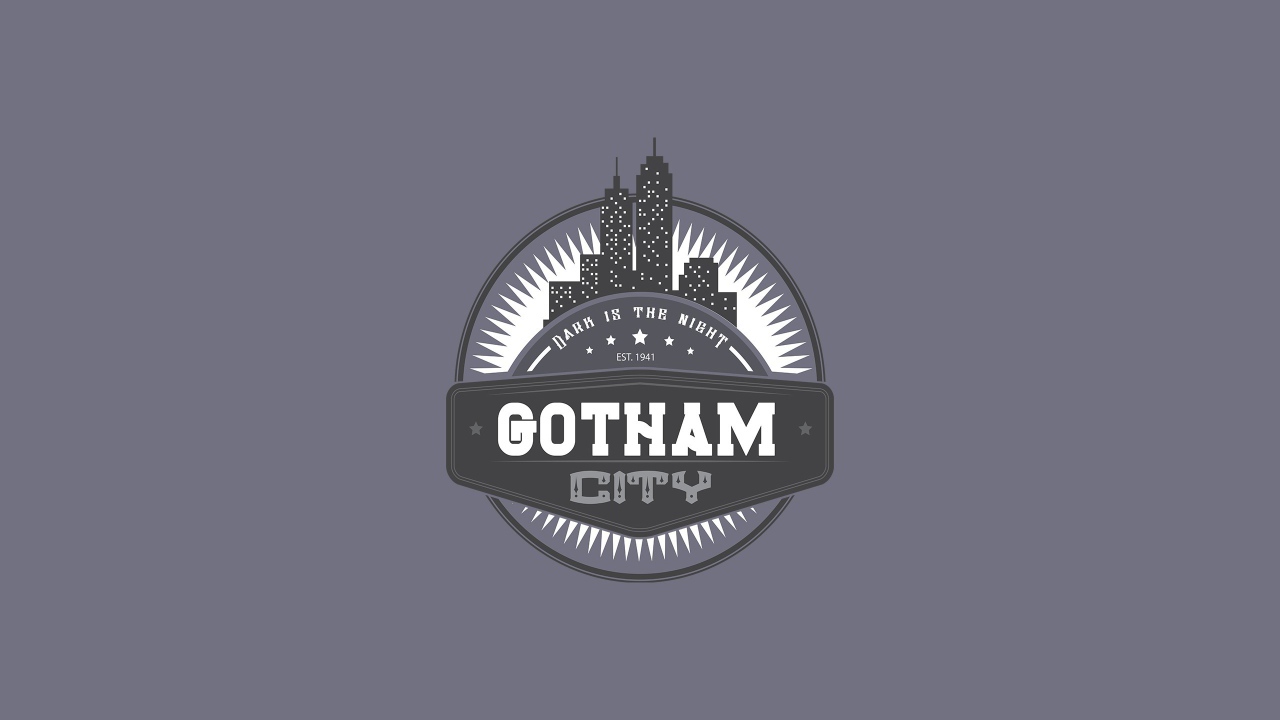 Готем сити, серый фон