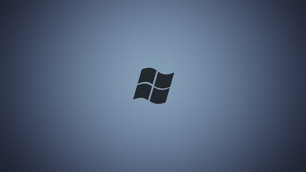 Серый логотип Майкрософт, сине-серый фон