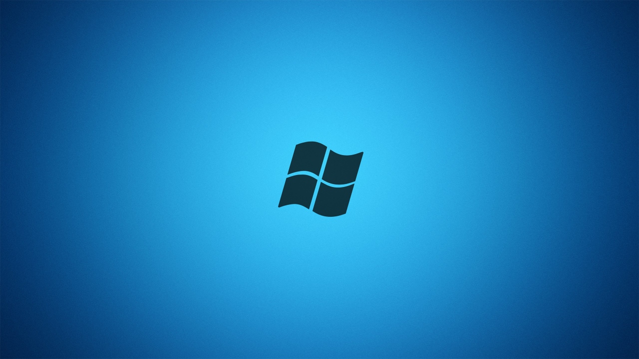 Серый логотип Майкрософт, голубой фон