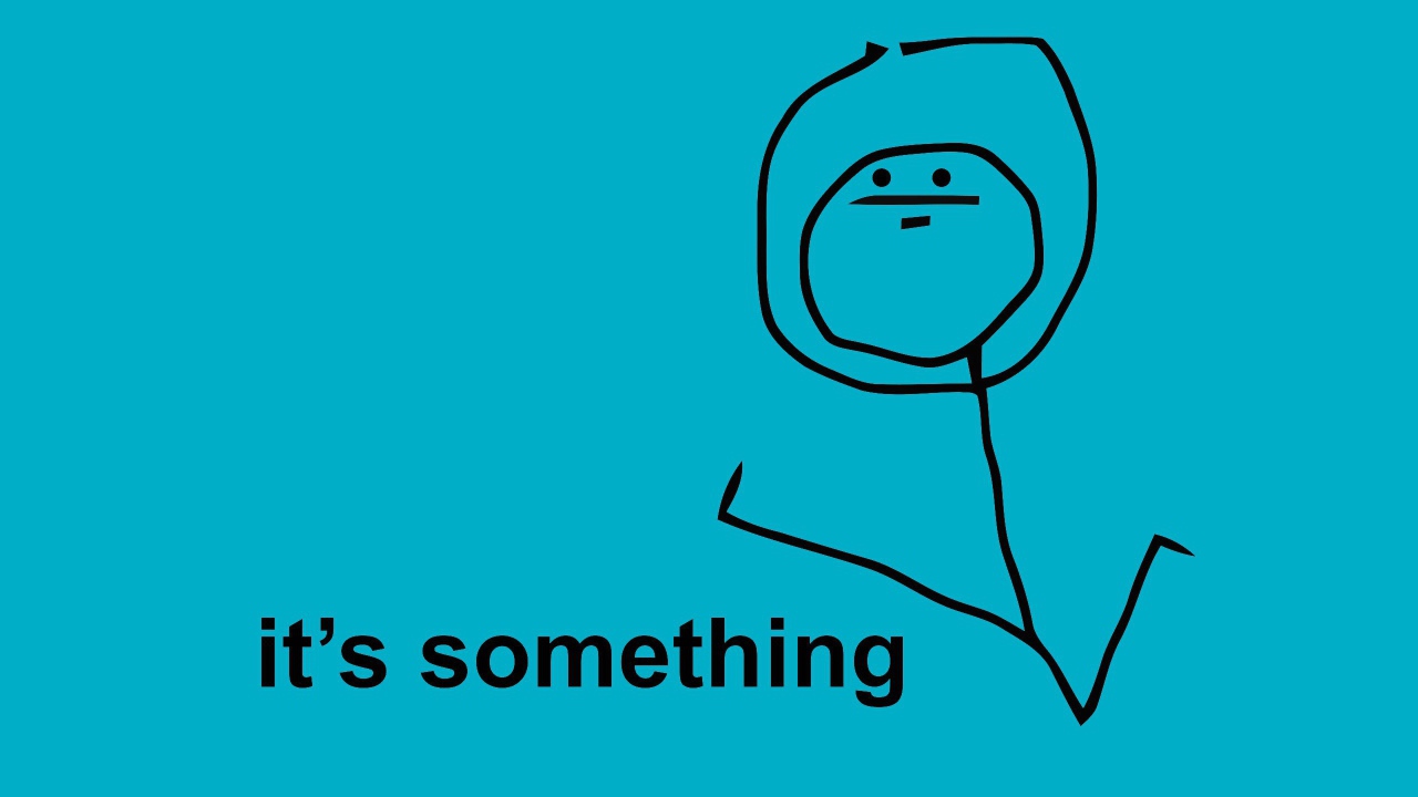 Это что-то, голубой фон