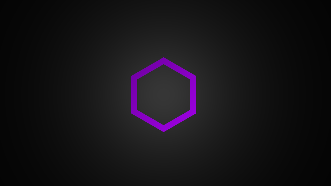 Сиреневый шестиугольник на сером фоне