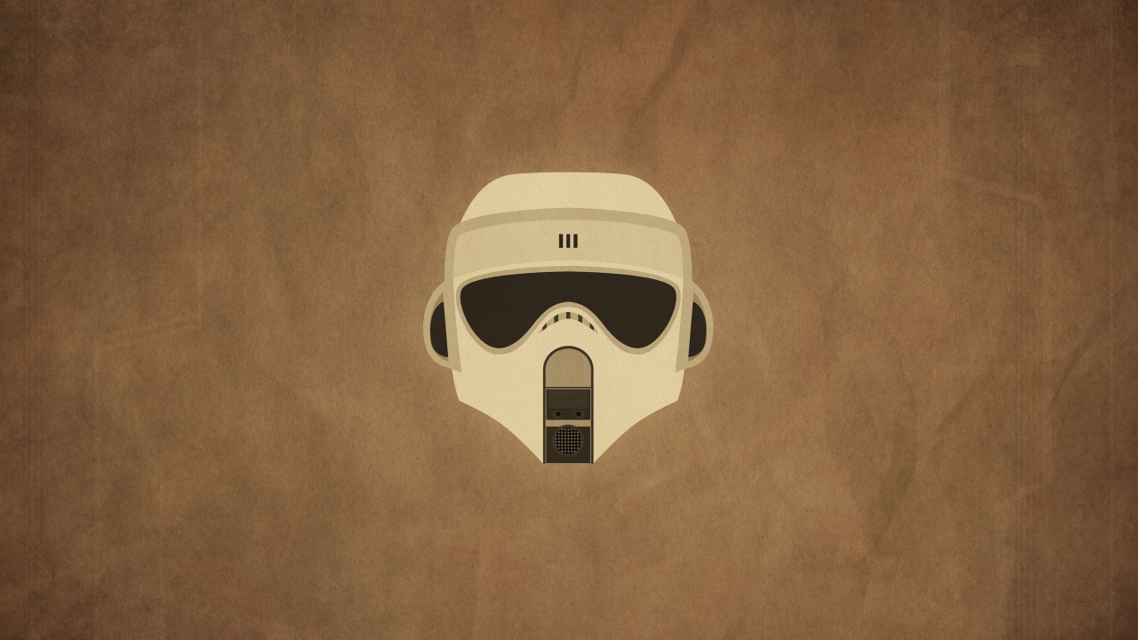 Маска из Звездных войн, коричневый фон