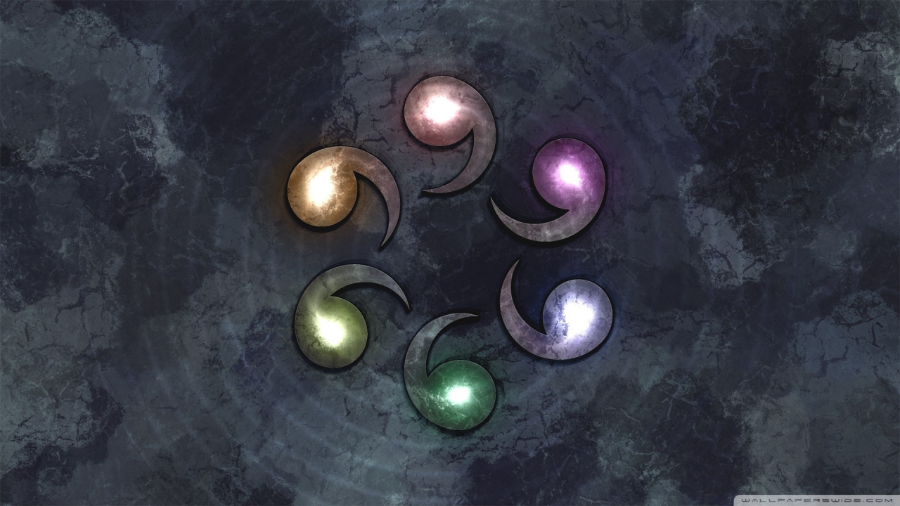 Радужные запятые, фон