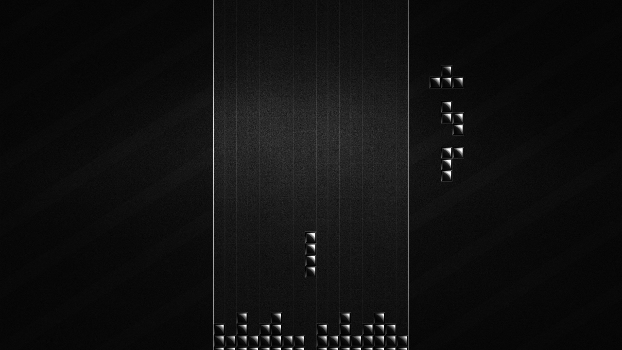 Ретро Тетрис, черный фон