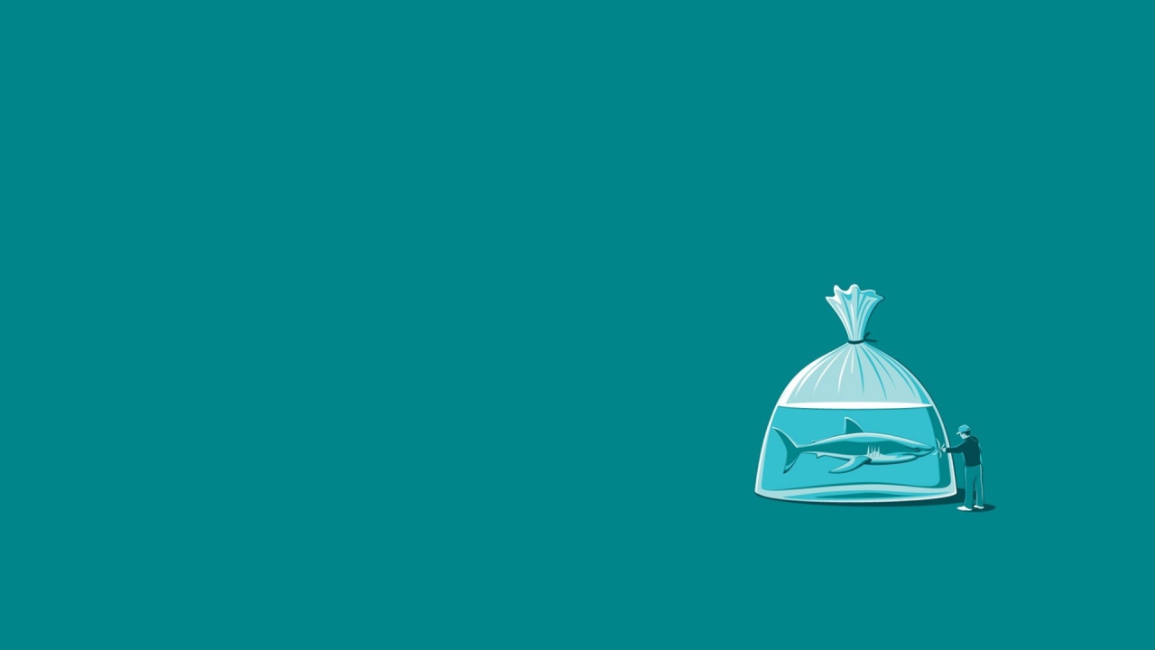 Акула в пакете, фон