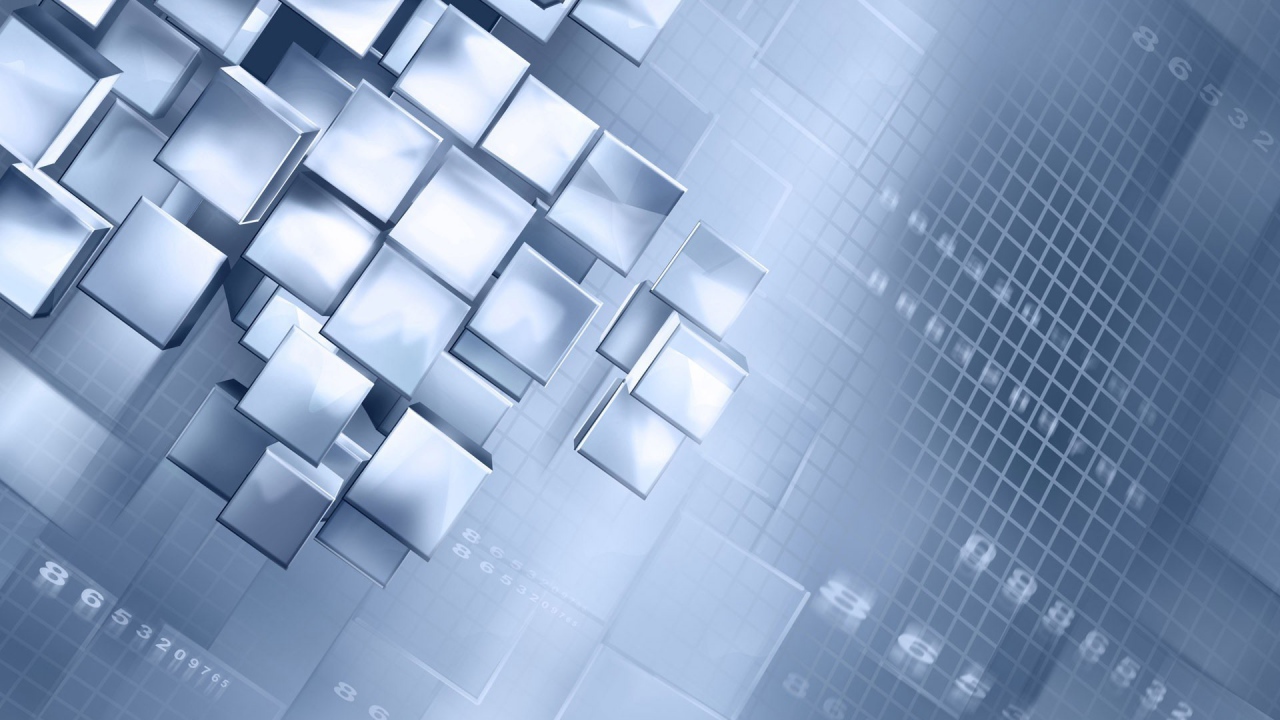 Серебристые кубы, цифровой фон