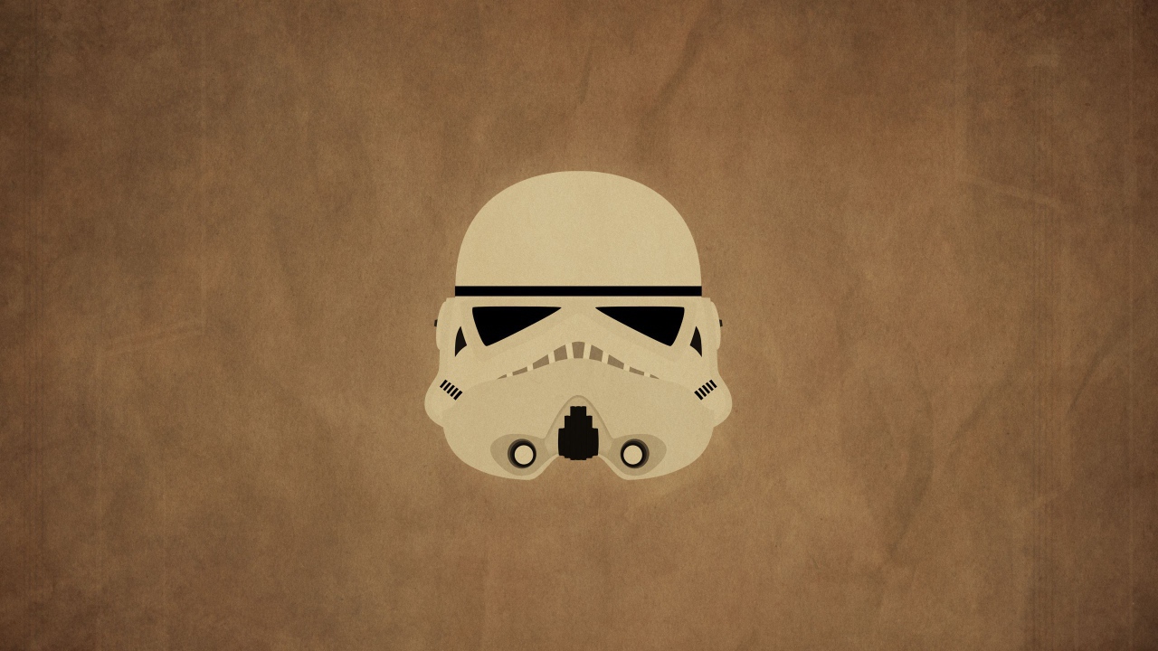 Маска штурмовика, коричневый фон