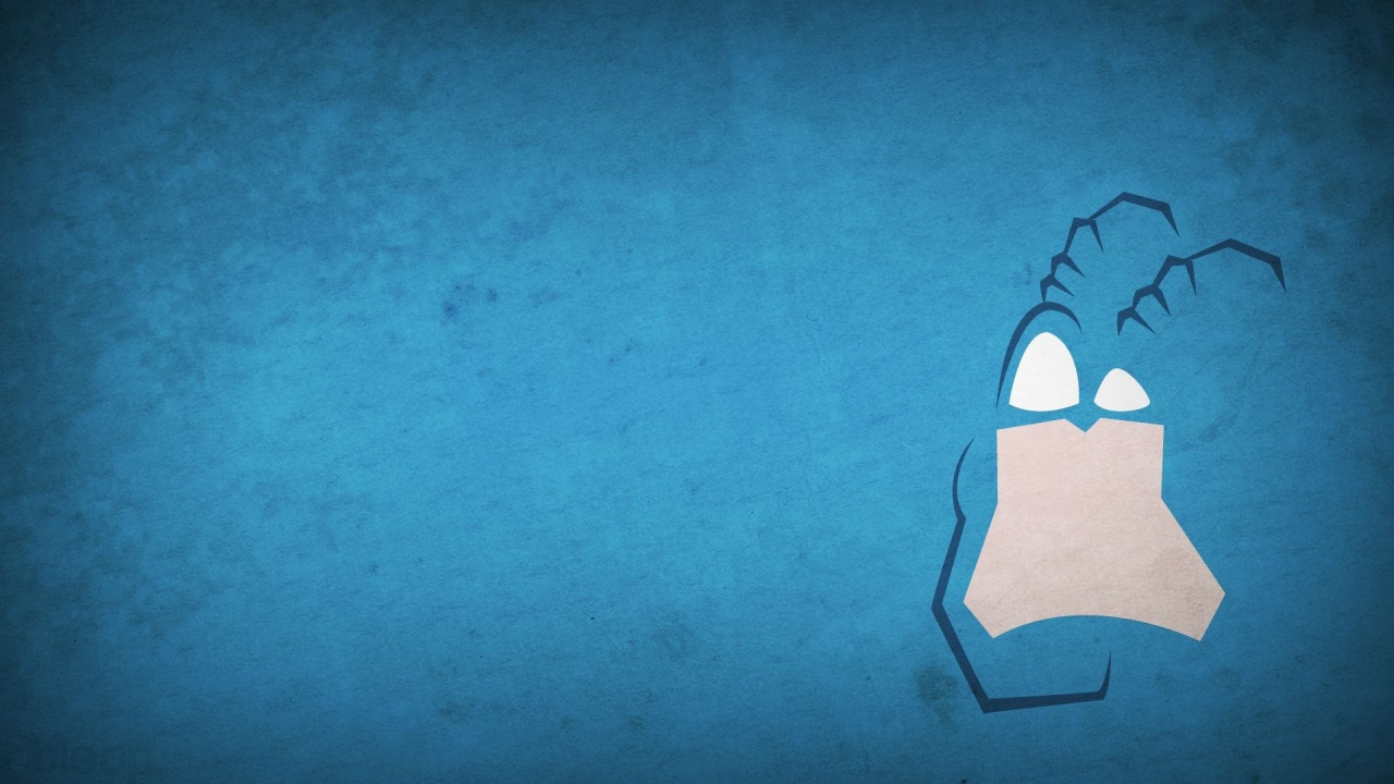 Тик-герой, голубой фон