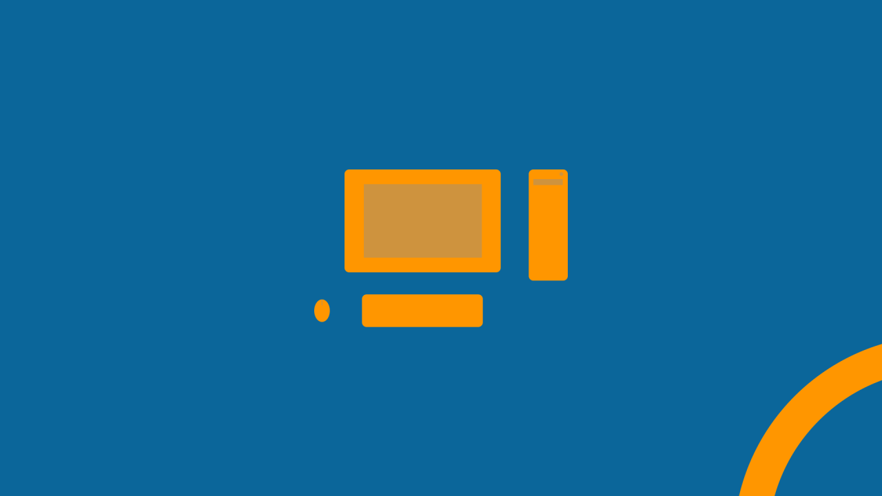 Стилизованное изображение компьютера, голубой фон