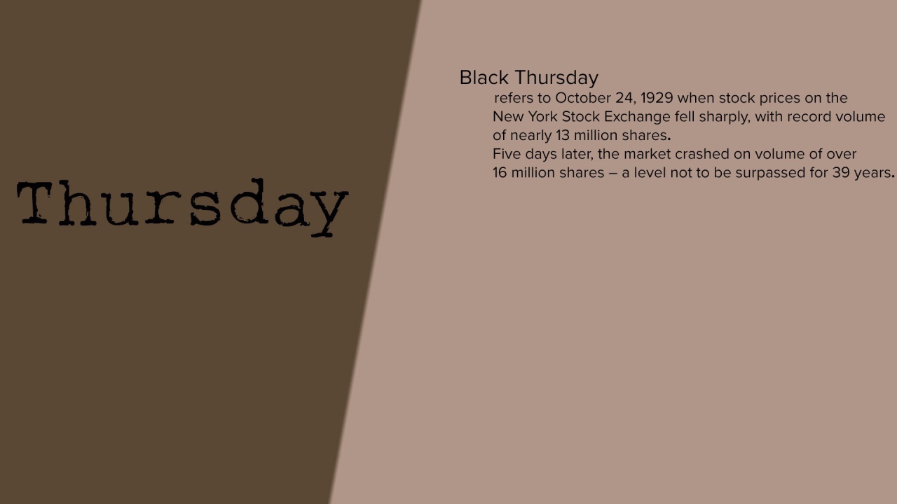 Описание четверга на английском языке