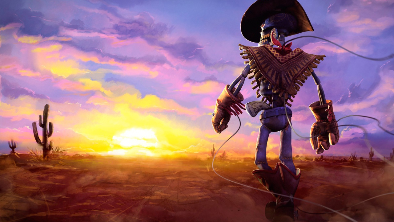 Ковбой в мультфильме