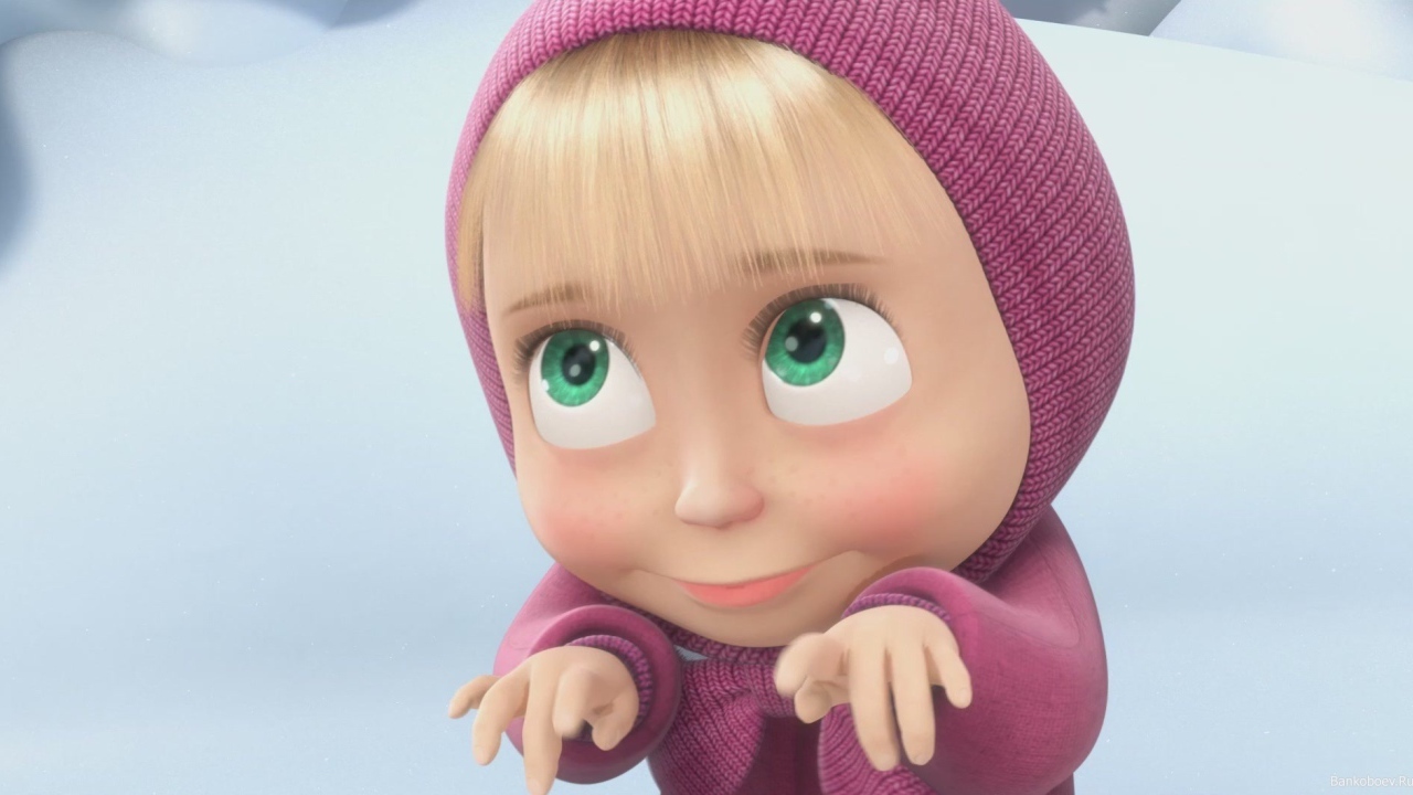 Зеленоглазая Маша, мультфильм Маша и медведь