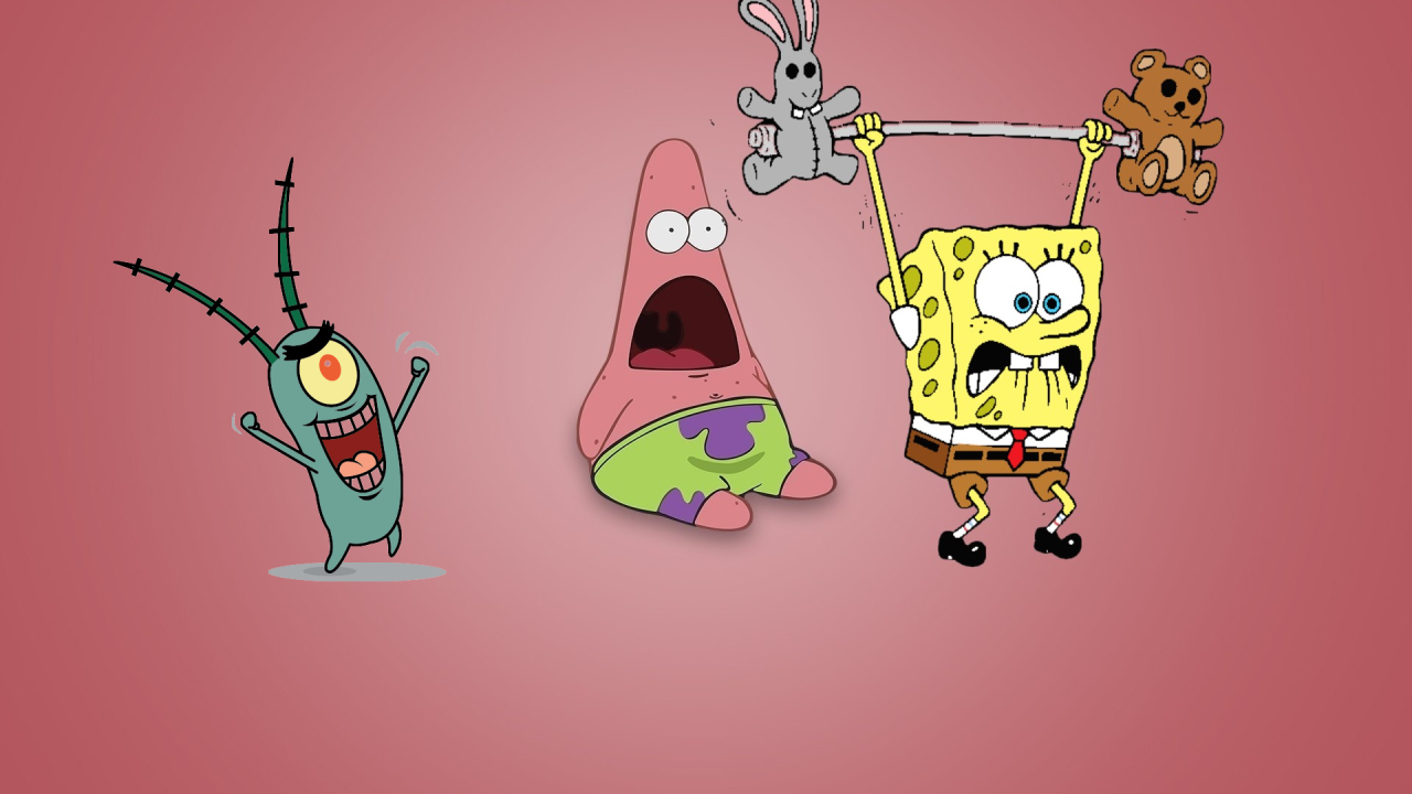 Спанч-Боб занимается спортом