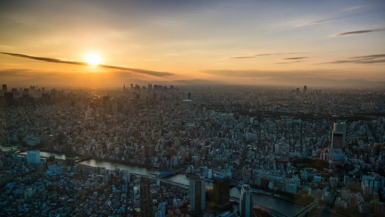Панорама огромного Токио