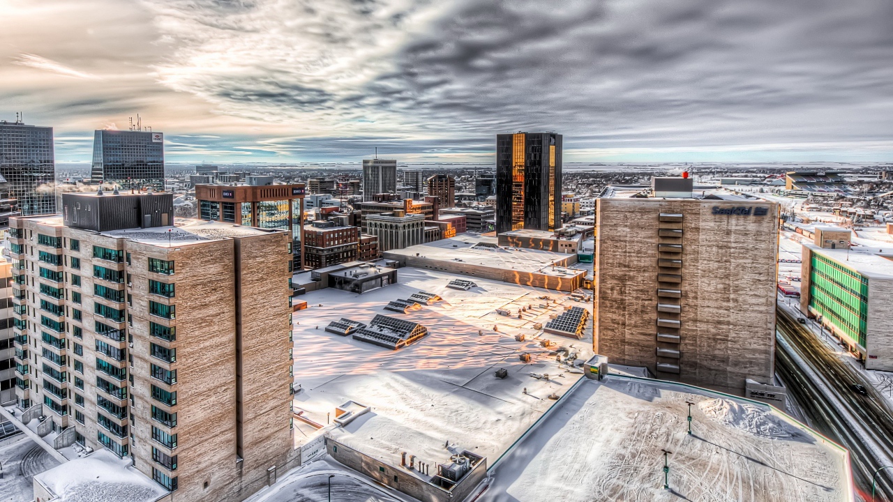 Спальный район города, HDR фото