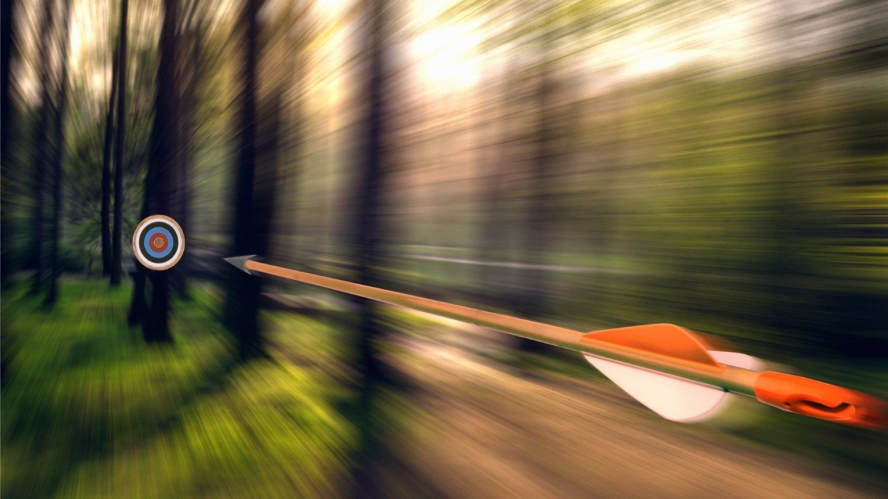 Стрела быстро приближается к цели