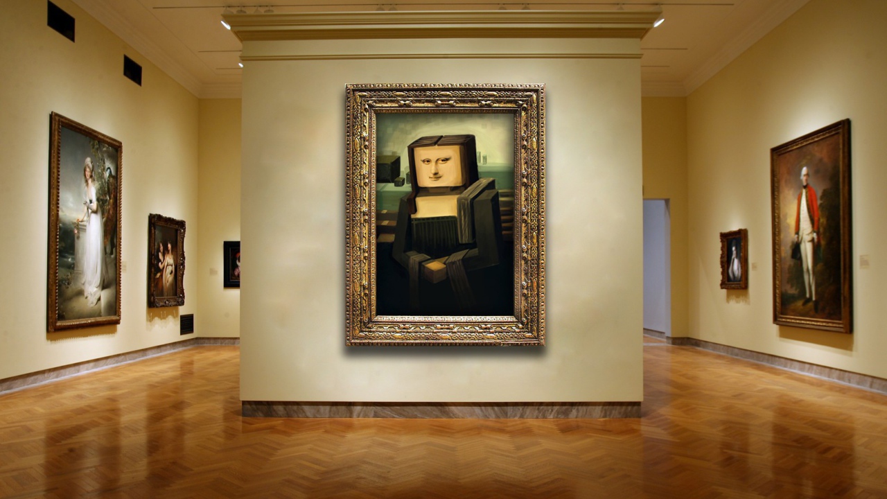 Мона Лиза в стиле Minecraft