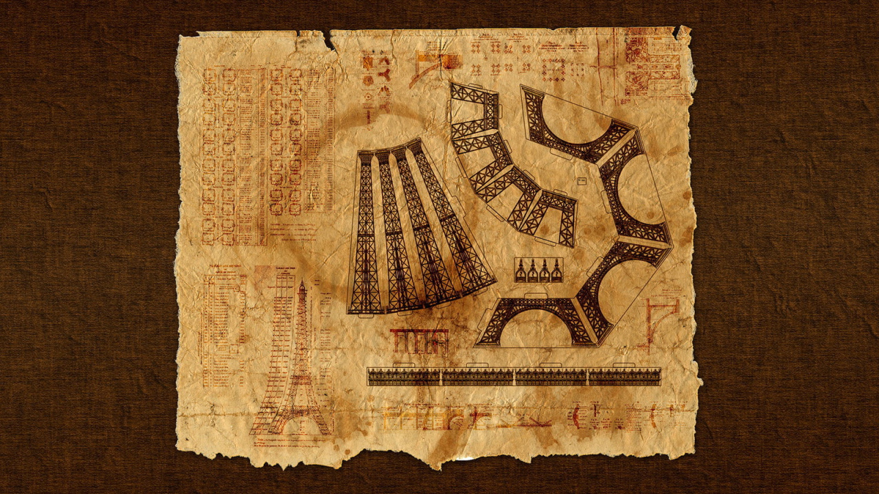 Старый чертеж башни