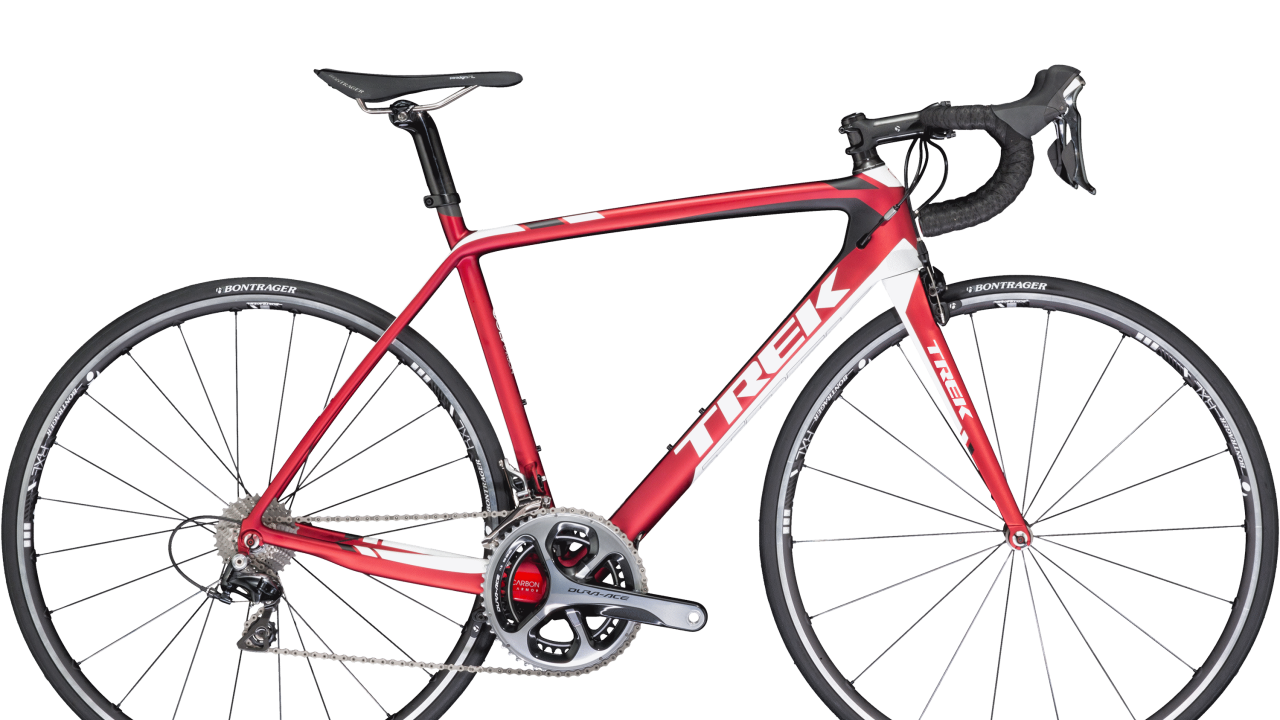 Розовый велосипед на светлом фоне