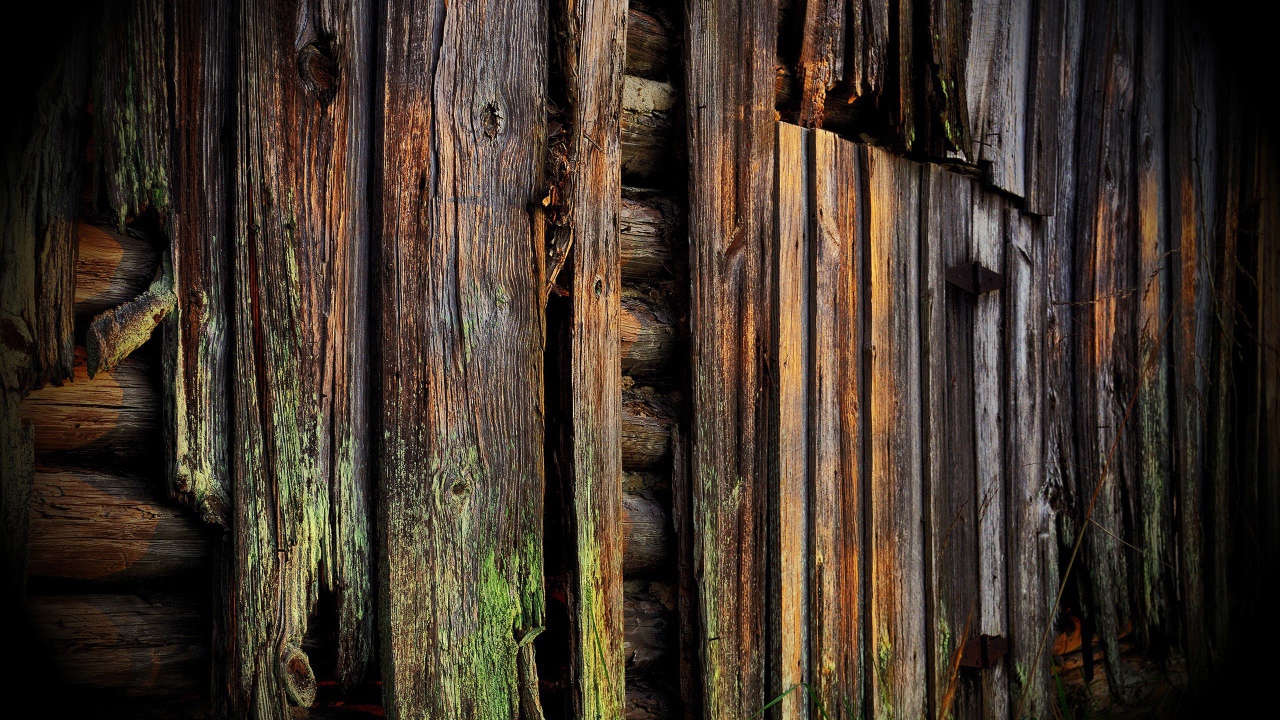 Старая обшивка деревянного дома