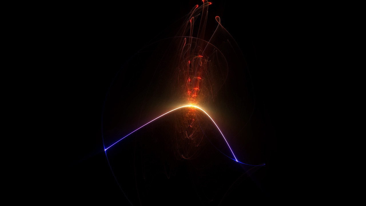 Световой рисунок на черном фоне