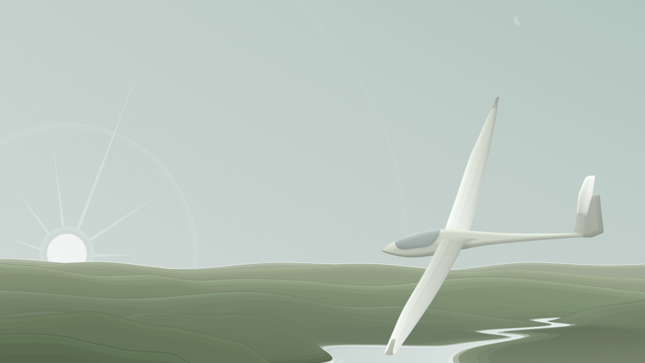 Рисунок летящего планера