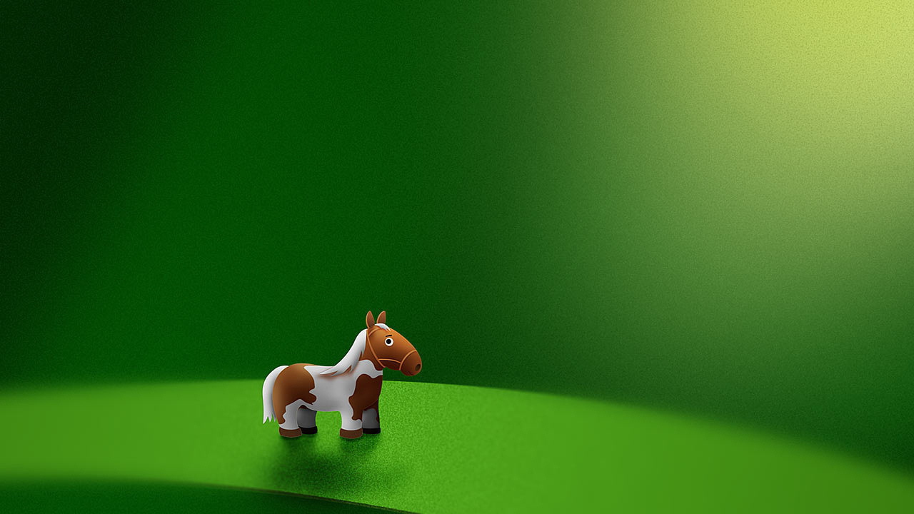 Лошадка на зеленой дорожке