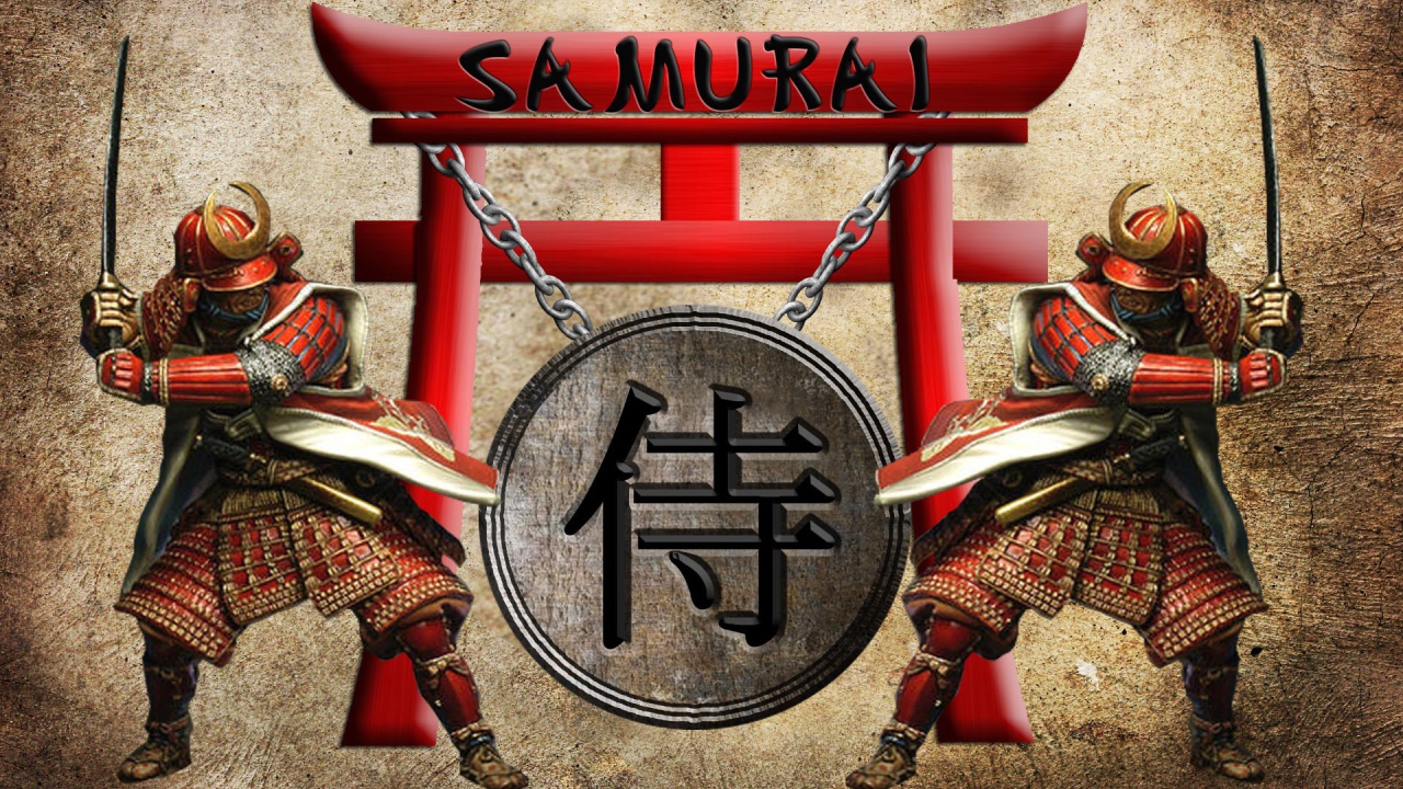 Самураи, японский рисунок