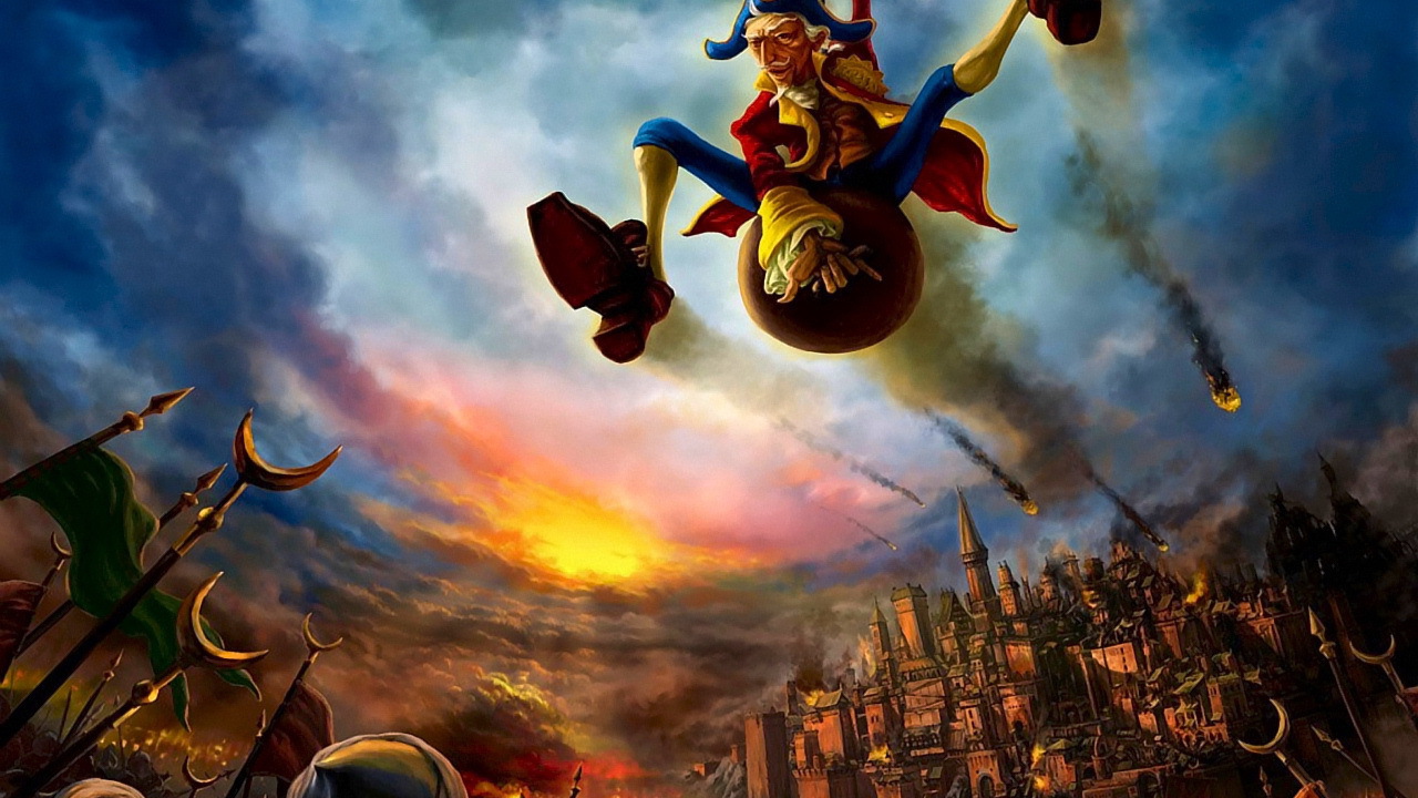 Барон Мюнхгаузен на ядре