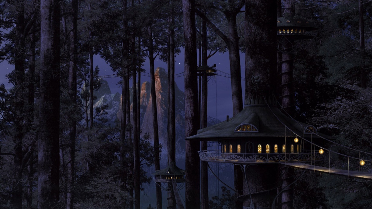 Дома Эльфов на деревьях