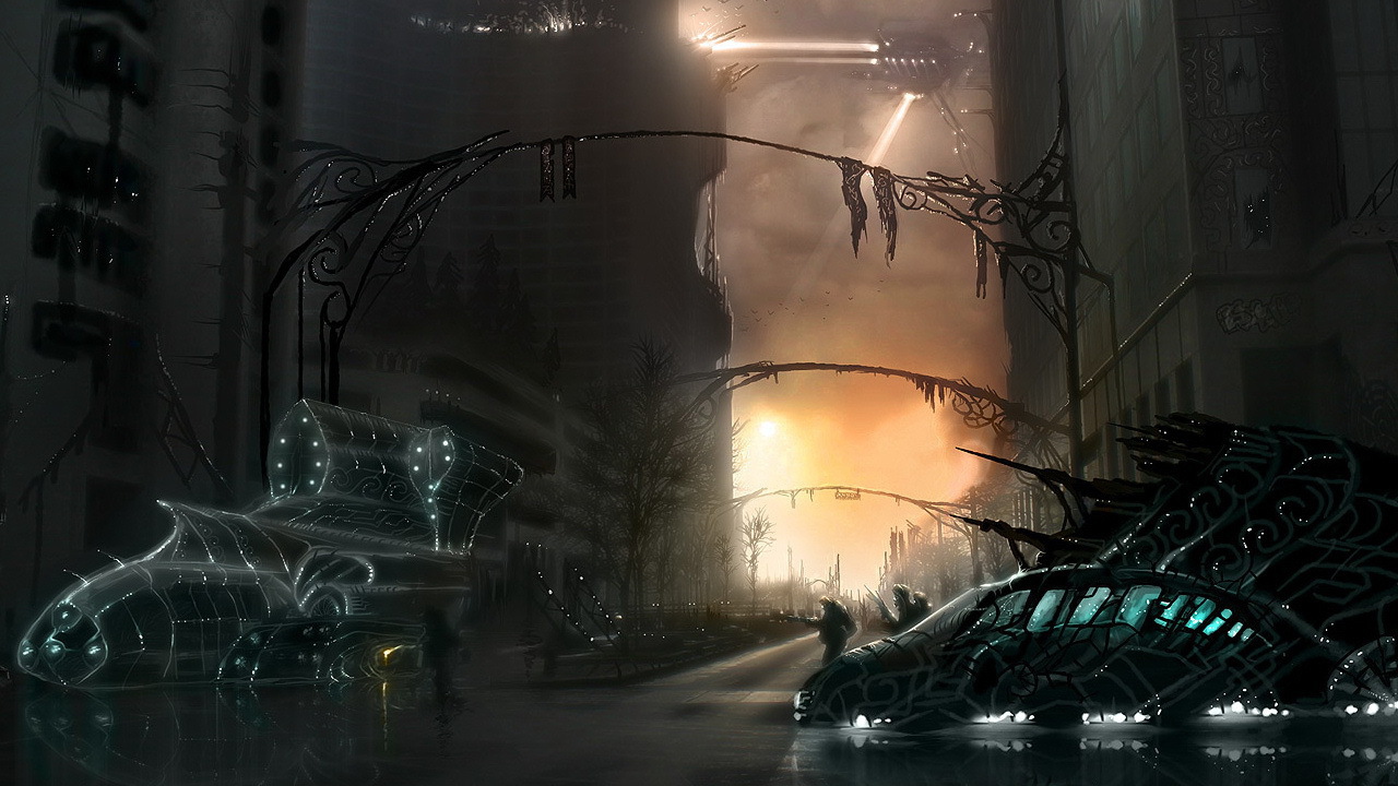 Фантастический ночной город