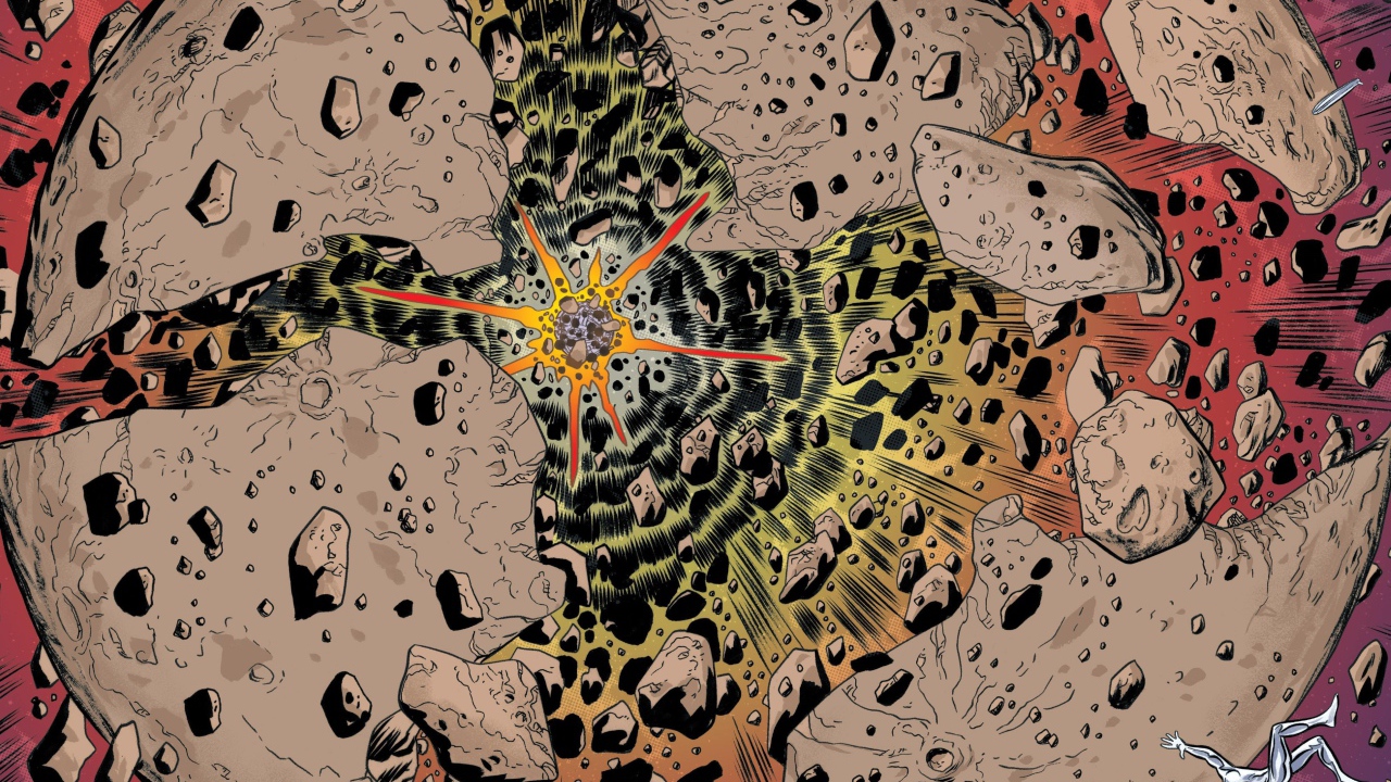 Серебряный Сёрфер у разрушенной Луны