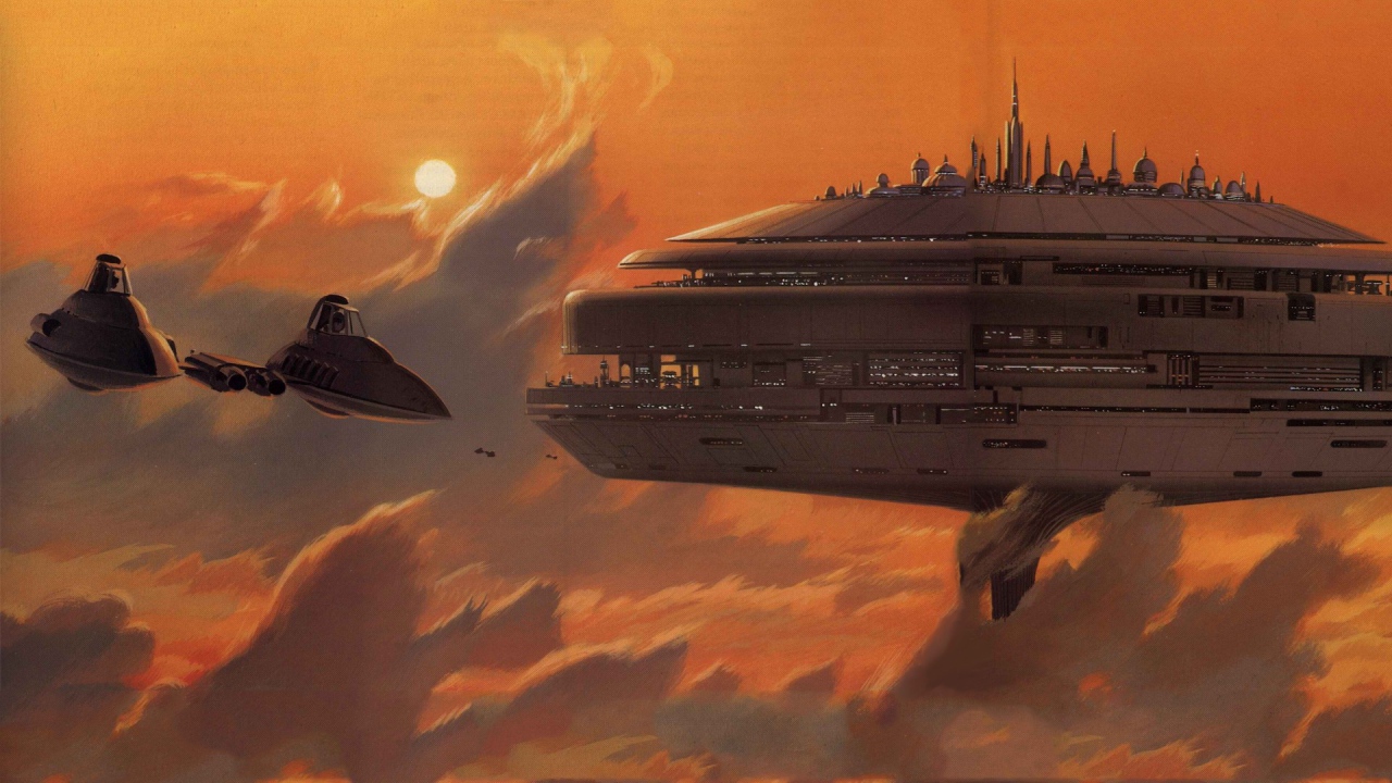 Станция парит в облаках