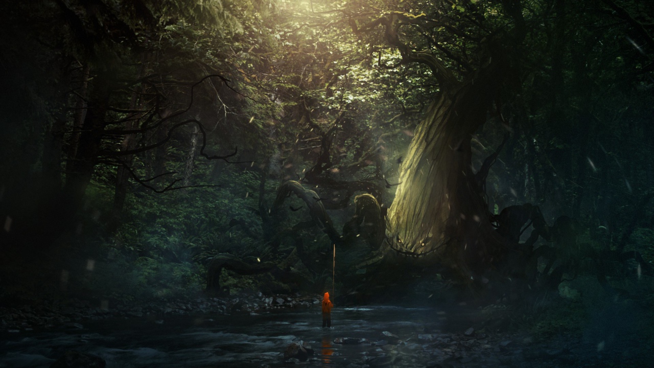 Мальчик в лесной чаще