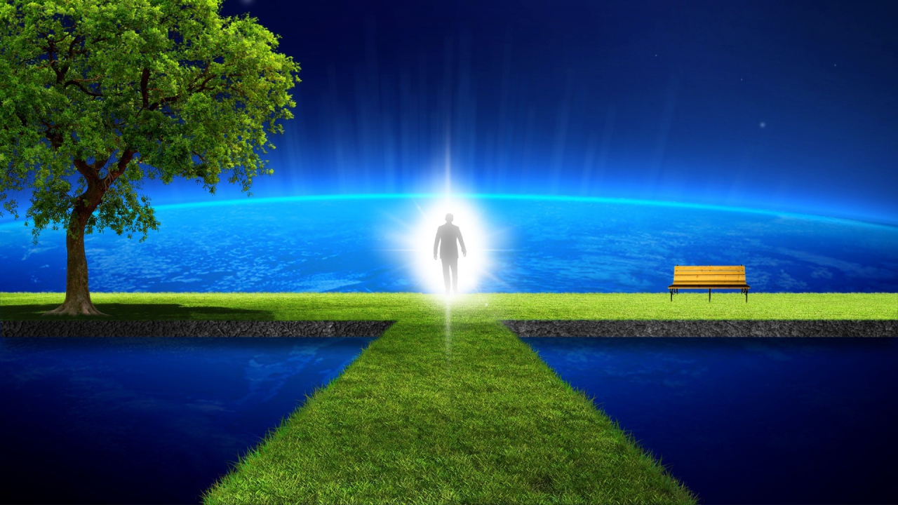 Душа человека на небесах