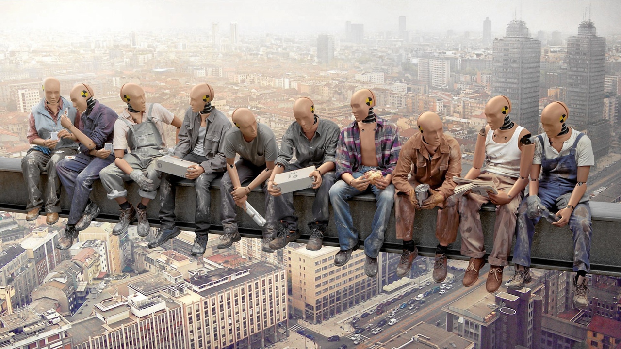 Рабочие на стройке будущего