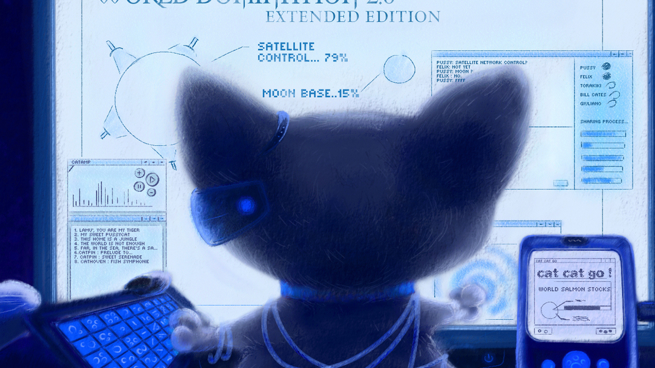 Кот около монитора