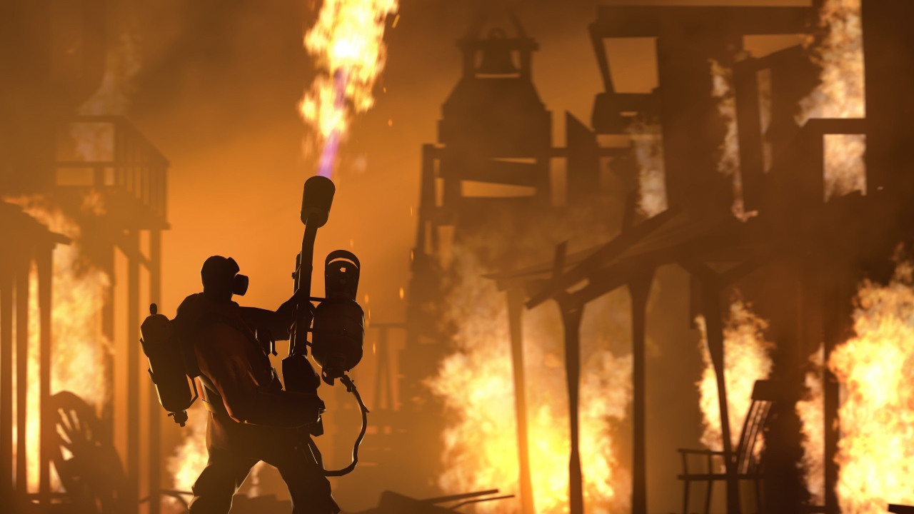 Человек с огнеметом в игре Team Fortress 2
