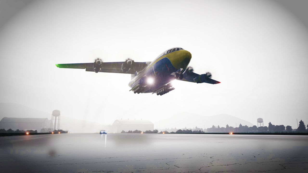 Самолет над гоночной трассой в игре Forza Horizon