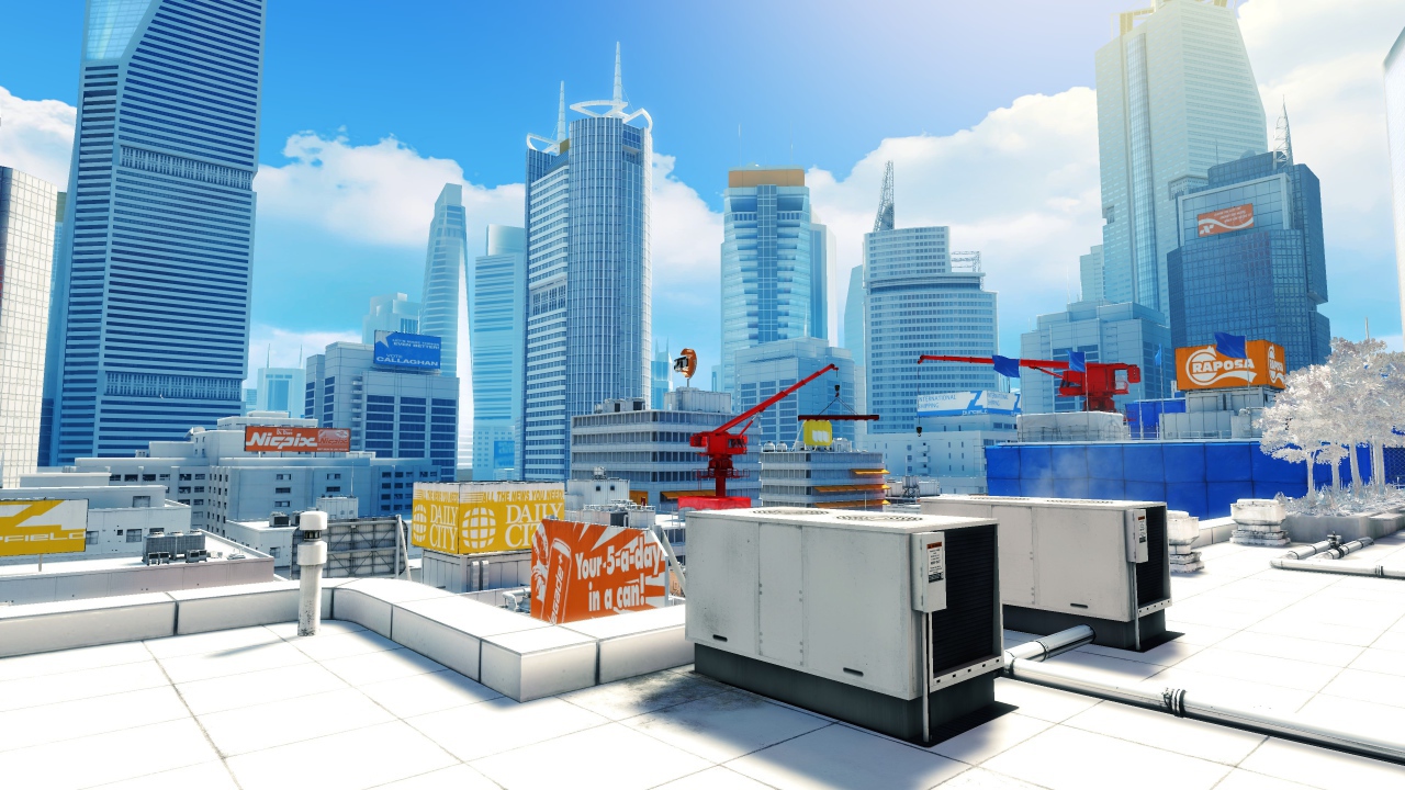 Строительство небоскребов в игре Mirror's Edge