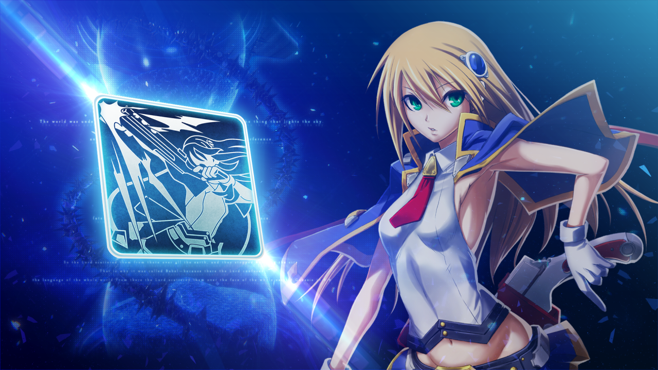 Зеленоглазая Ноэль Вермилион в игре Blazblue